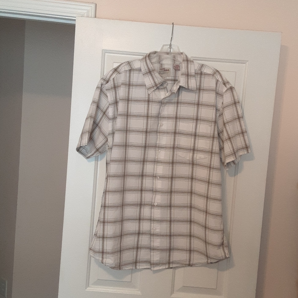POINT ZERO Men's Plaid Shirt Size: LG